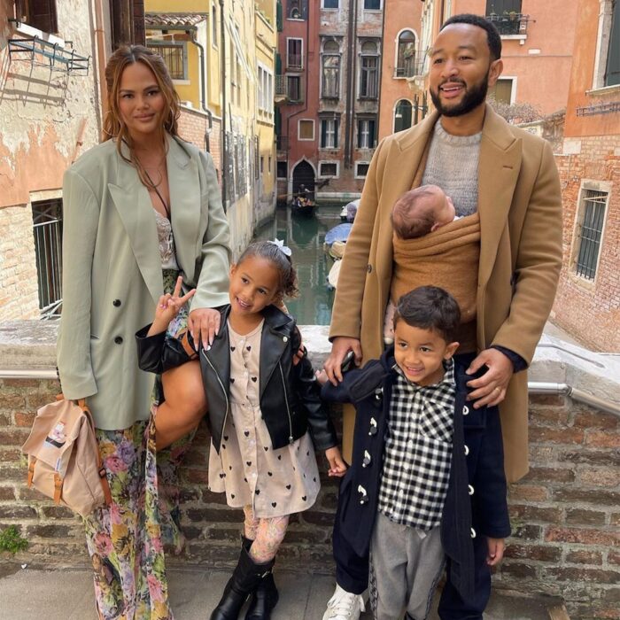 Chrissy Teigen Says Children Luna and Miles Are "Thriving" as Big Siblings to Baby Esti - E! Online