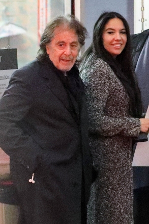 Los Angeles, CA  - *EXCLUSIVE*  - Actor Al Pacino and Noor Alfallah were seen leaving a double date dinner with his best friend, director Harold Becker at E Baldi restaurant. Noor could be seen showing a nice photo of a young Al Pacino during the outing.Pictured: Al Pacino, Noor AlfallahBACKGRID USA 8 APRIL 2023 BYLINE MUST READ: The Hollywood JR / BACKGRIDUSA: +1 310 798 9111 / usasales@backgrid.comUK: +44 208 344 2007 / uksales@backgrid.com*UK Clients - Pictures Containing ChildrenPlease Pixelate Face Prior To Publication*