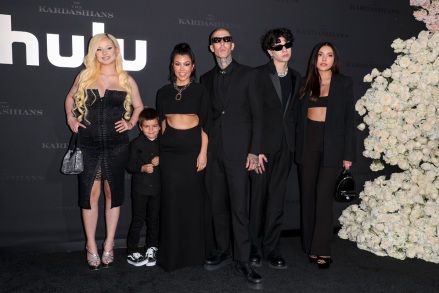 Alabama Barker, Reign Disick, Kourtney Kardashian, Travis Barker, Landon Barker and Atiana De La Hoya
'The Kardashians' TV Show premiere, Los Angeles, Califrnia, USA - 07 Apr 2022